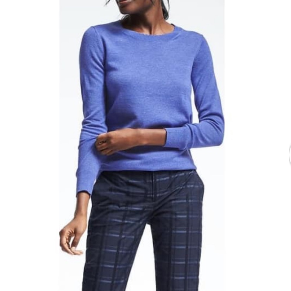 BR Crewneck Italian Merino Wool Sweater